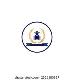 University Education Logo Design Stock Vector