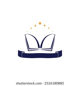 University Education Logo Design Stock Vector