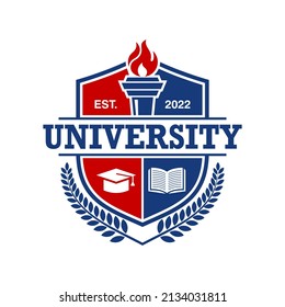 University education logo design vector template
