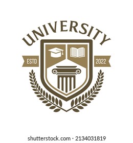 University education logo design vector template
