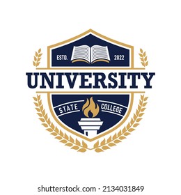 University education logo design vector template
