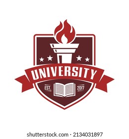 University education logo design vector template
