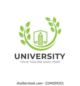 University education logo design vector template.