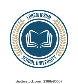 University education logo design vector template, University college school logo template