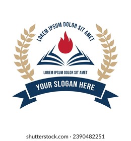 Design des Universitätslogos, Vektorgrafik-Vorlage für das Logo der Universität