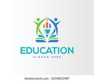 University education logo design vector template.