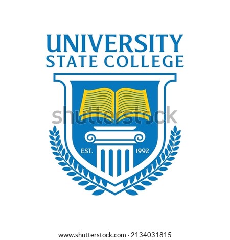University education logo design vector template
