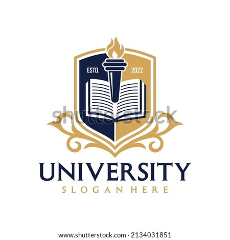 University education logo design vector template
