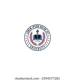 University Education Logo Vector Stock Illustration Logo Design. Or Academic Institution Badges for University and College