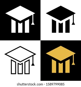 university education vector isolated logo concept