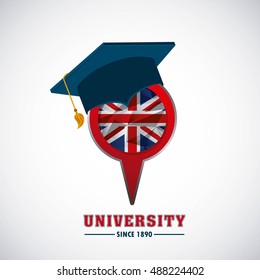 university emblem concept icon vector illustration design
