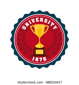 university emblem concept icon vector illustration design