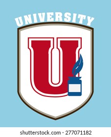 university emblem  design, vector illustration eps10 graphic 