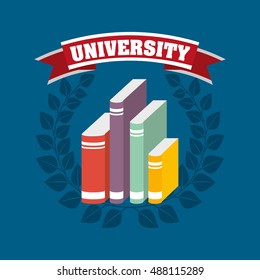 university emblem education icon vector illustration design