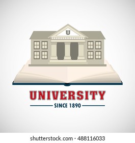 university emblem education icon vector illustration design