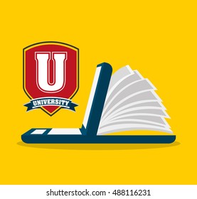 university emblem education icon vector illustration design