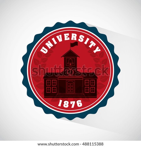 university emblem education icon vector illustration design