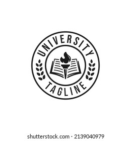 University emblem logo design vector illustration