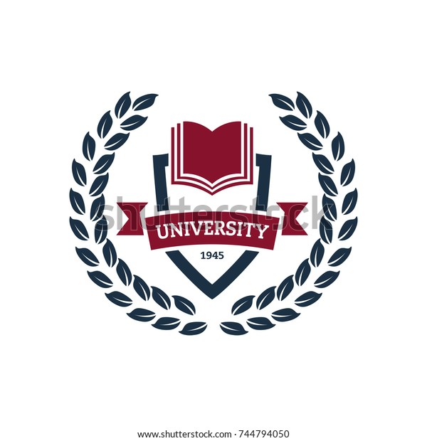 University Emblems Symbols Isolated On White Stock Vector (Royalty Free ...