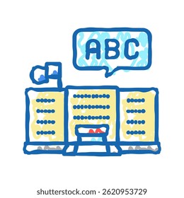 university english doodle icon sketch vector. university english sign. isolated symbol illustration