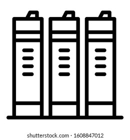 University folder icon. Outline university folder vector icon for web design isolated on white background