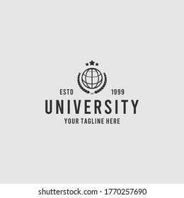 University and globe logo design