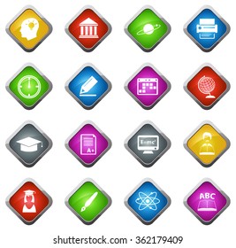 University glossy web icon set