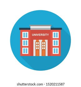 university glyph flat vector icon