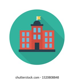 university glyph flat vector icon