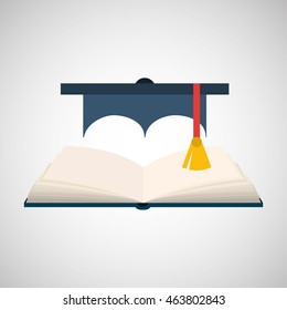 university grad, education ceremony icon, vector illustration