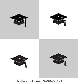 University graduation cap icon representing academic success and education.