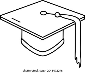 Límite de graduación universitaria. Ilustración del contorno del vector.