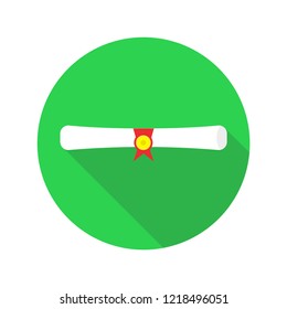 University graduation certificate. Vector illustration.