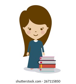 University and Graduation design over white background, vector illustration
