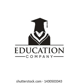 University Graduation Icon Vector, Education Logo Design