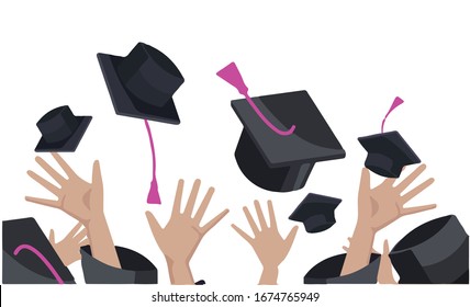 University graduation vector White background