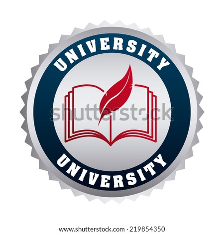 university graphic design , vector illustration