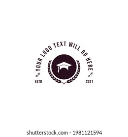 University And Hat Graduation Logo Design Also For Piercing Academy 