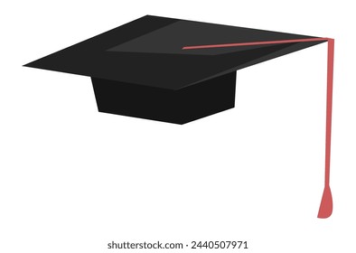 university hat with tassel vector illustration