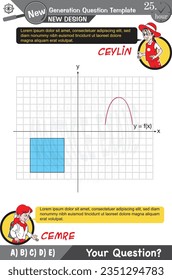 University and high school exam question form, Mathematics, physics, geometry, biology, eps, Next generation problems, two sister, speech bubble, template, experiment