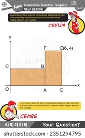 University and high school exam question form, Mathematics, physics, geometry, biology, eps, Next generation problems, two sister, speech bubble, template, experiment