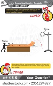 University and high school exam question form, Mathematics, physics, geometry, biology, eps, Next generation problems, two sister, speech bubble, template, experiment
