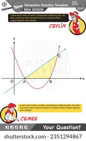 University and high school exam question form, Mathematics, physics, geometry, biology, eps, Next generation problems, two sister, speech bubble, template, experiment