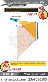 University and high school exam question form, Mathematics, physics, geometry, biology, eps, Next generation problems, two sister, speech bubble, template, experiment