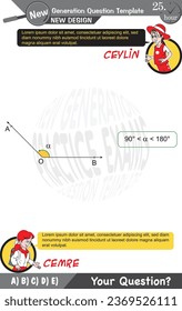 University and high school exam question form, Mathematics, physics, geometry, biology, eps, Next generation problems, two sister, speech bubble, template, experiment