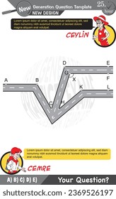 University and high school exam question form, Mathematics, physics, geometry, biology, eps, Next generation problems, two sister, speech bubble, template, experiment