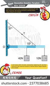 University and high school exam question form, Mathematics, physics, geometry, biology, eps, Next generation problems, two sister, speech bubble, template, experiment