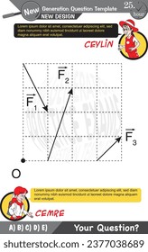 University and high school exam question form, Mathematics, physics, geometry, biology, eps, Next generation problems, two sister, speech bubble, template, experiment