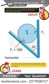University and high school exam question form, Mathematics, physics, geometry, biology, eps, Next generation problems, two sister, speech bubble, template, experiment