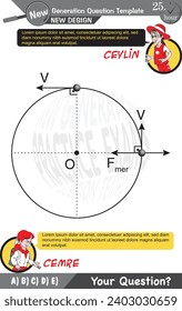 University and high school exam question form, Mathematics, physics, geometry, biology, eps, Next generation problems, two sister, speech bubble, template, experiment